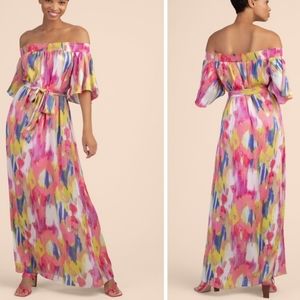 Trina Turk Maxi Off Shoulder Dress